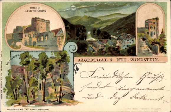 carte postale 19ème siècle château nouveau-windstein carte postale 19ème siècle château nouveau-windstein